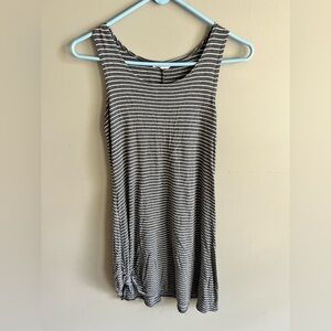 Olivia Rae Grey & White Stripped Dress